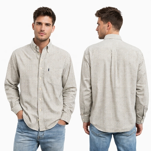 Abercrombie & Fitch Other - ABERCROMBIE FITCH Mens Button Down Shirt Extra Large Cream Preppy Y2K